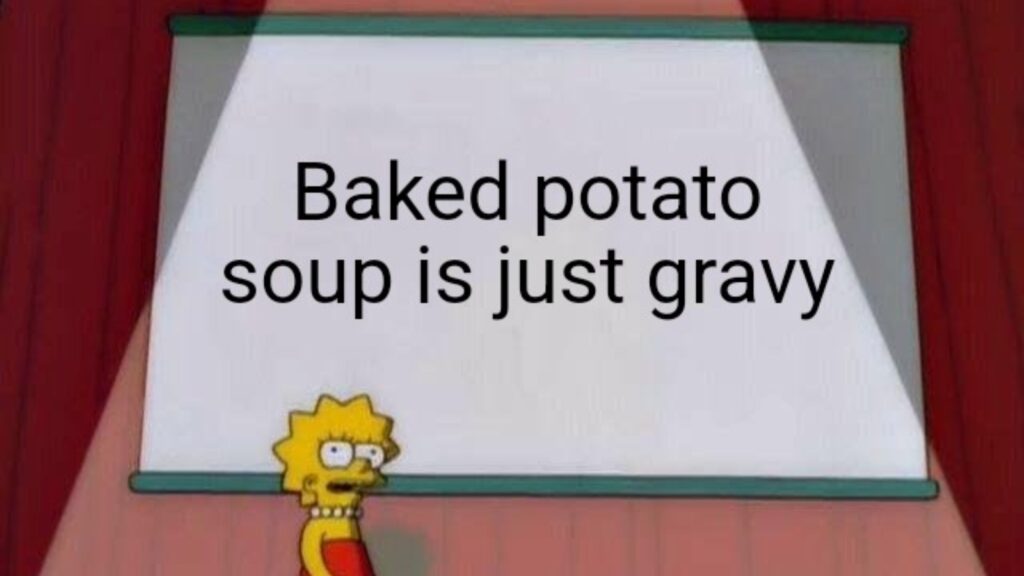 Lisa Simpson meme about baked potatoes