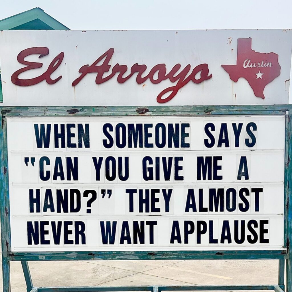 funny dad joke meme el arroyo atx sign