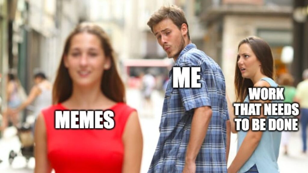 distracted boyfriend meme about memes a meta meme