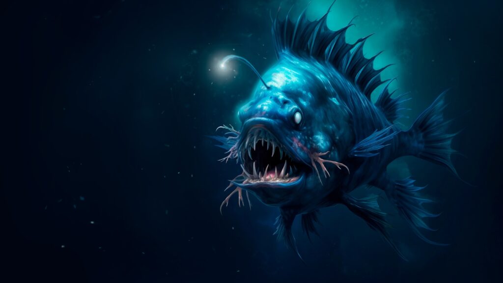 black seadevil anglerfish image