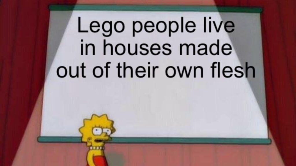 LEGO people Lisa Simpson meme