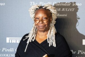 Portrait of Whoopi Goldberg at the Pirelli Calendar 2020 event.