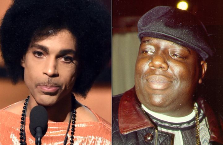 Prince and the Notorious B.I.G., who died in 1997 and 2016, respectively.