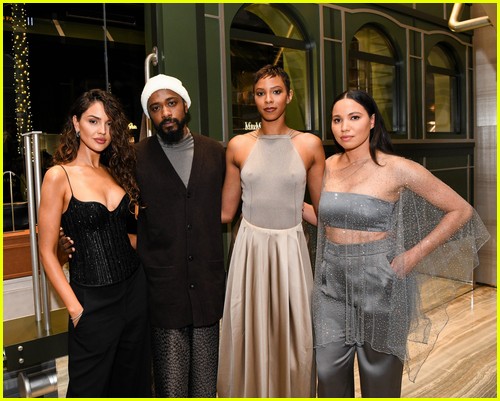 Eiza Gonzalez, LaKeith Stanfield, Kasmere Trice and Jurnee Smollet attend Giorgio Armani's pre-Oscars party