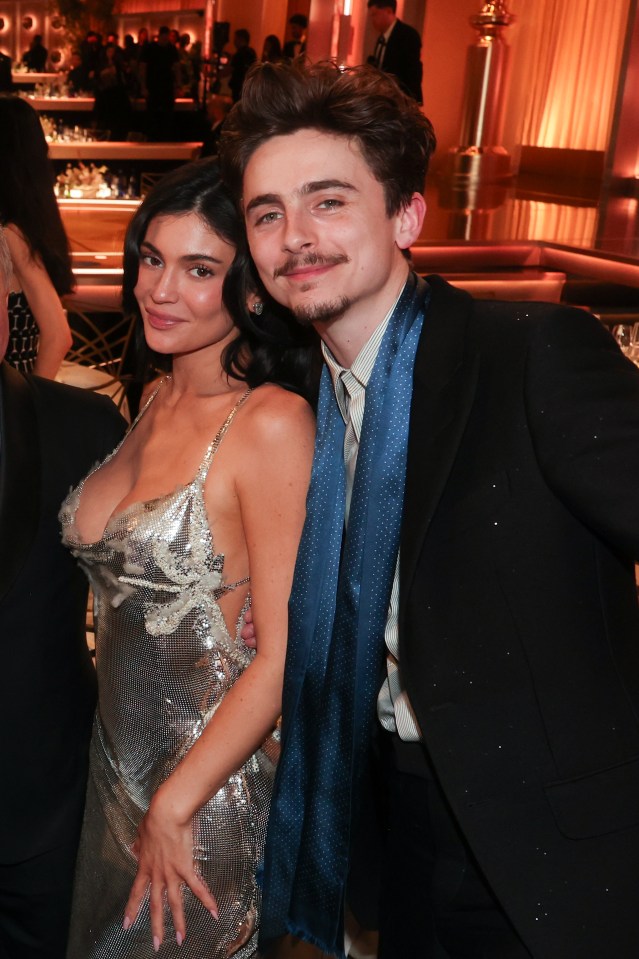 Kylie Jenner and Timothée Chalamet at the Golden Globes.