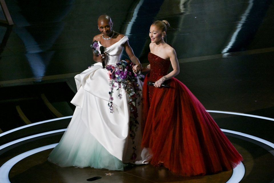 Cynthia Erivo and Ariana Grande at the 97th Annual Academy Awards.