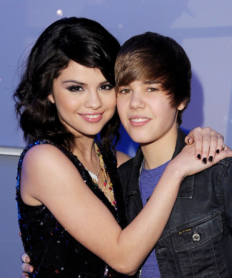 Selena Gomez and Justin Bieber at Dick Clark's New Year's Rockin' Eve.