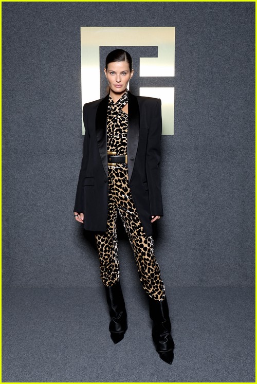 Isabeli Fontana at Balmain show during Paris Fashion Week