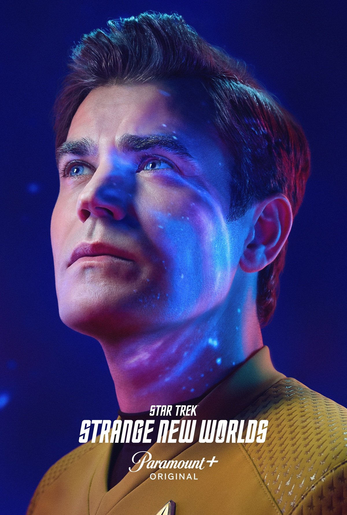 Portrait of Paul Wesley as Lt. James T. Kirk in Star Trek: Strange New Worlds season three.