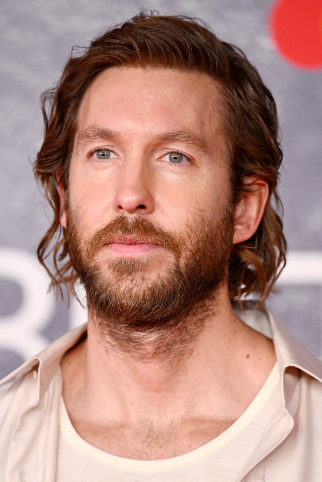 Headshot of Calvin Harris at the BRIT Awards.