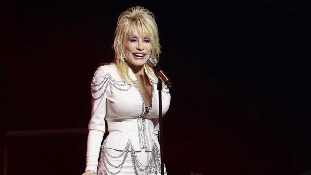 NASHVILLE, TENNESSEE - JUNE 06: Dolly Parton speaks onstage during Kicking Off CMA Fest: A Special Conversation With Dolly Parton Hosted By Rachel Smith at Music City Center on June 06, 2024 in Nashville, Tennessee. (Photo by Terry Wyatt/WireImage)