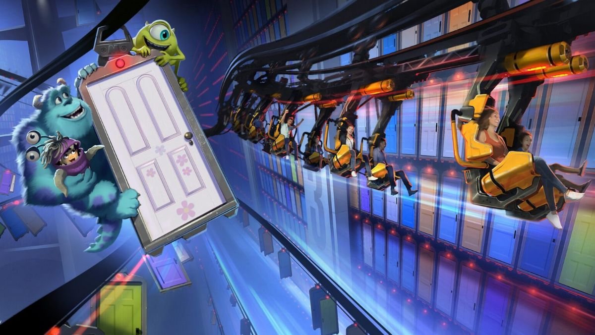 Monsters inc roller coaster at Disney will be first suspended roller coaster and have first ever vertical lift