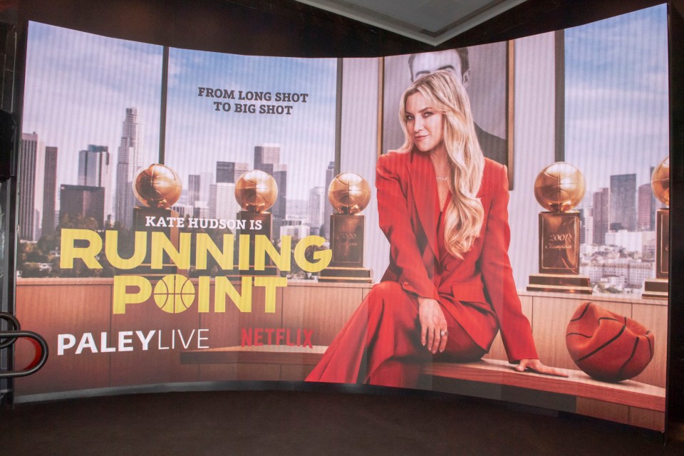 Promotional image for the Netflix film *Running Point*, starring Kate Hudson.