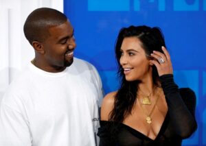 Kim Kardashian and Kanye West at the 2016 MTV Video Music Awards.