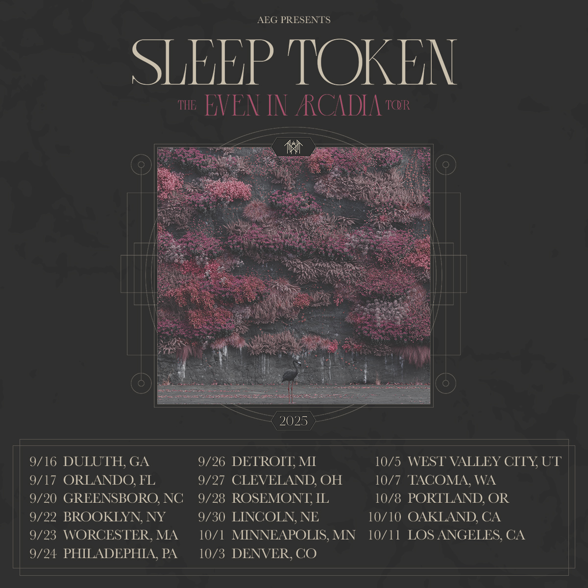 Sleep Token 2025 Tour poster