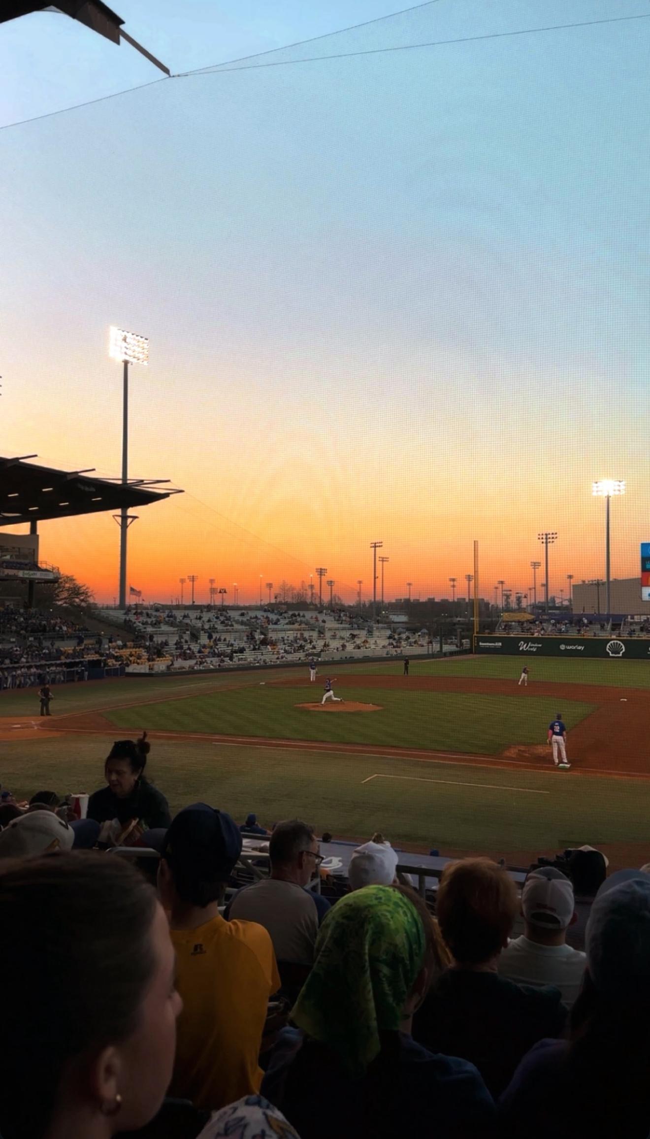 Olivia Dunne at a baseball game.