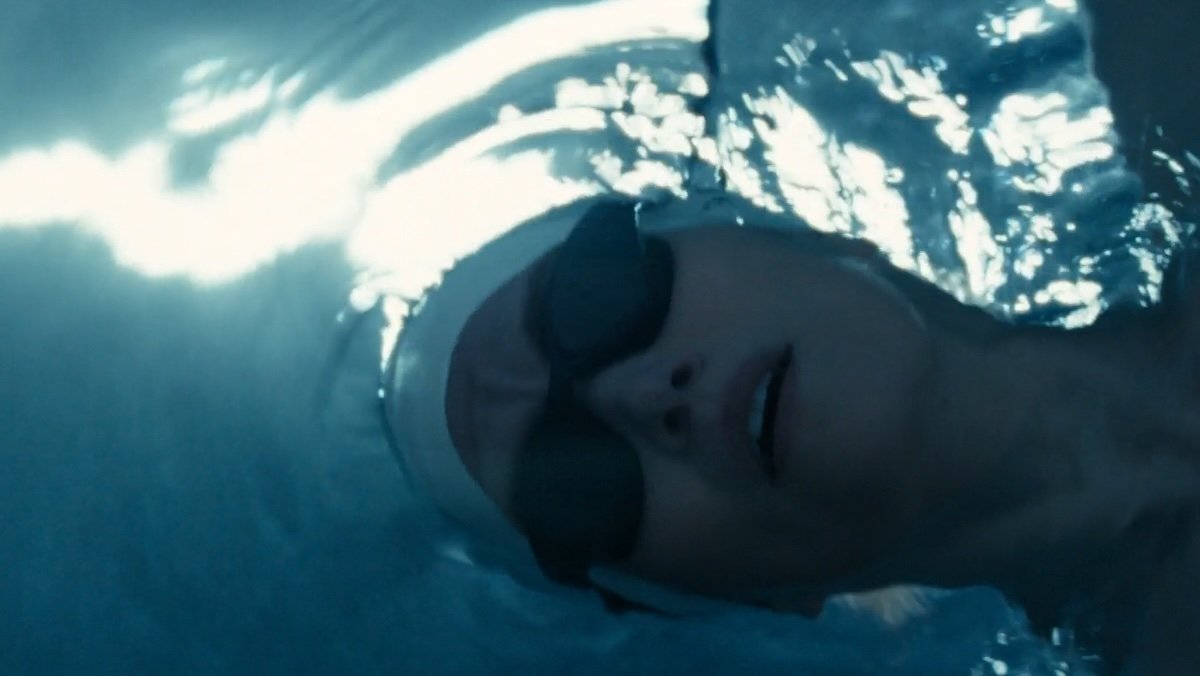 Helena swimming with her head underwater on Severance season two, episode nine