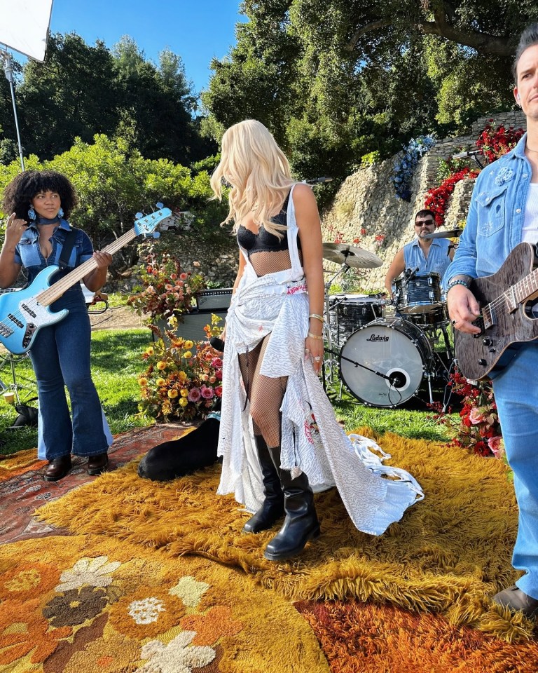 Gwen Stefani music video shoot.