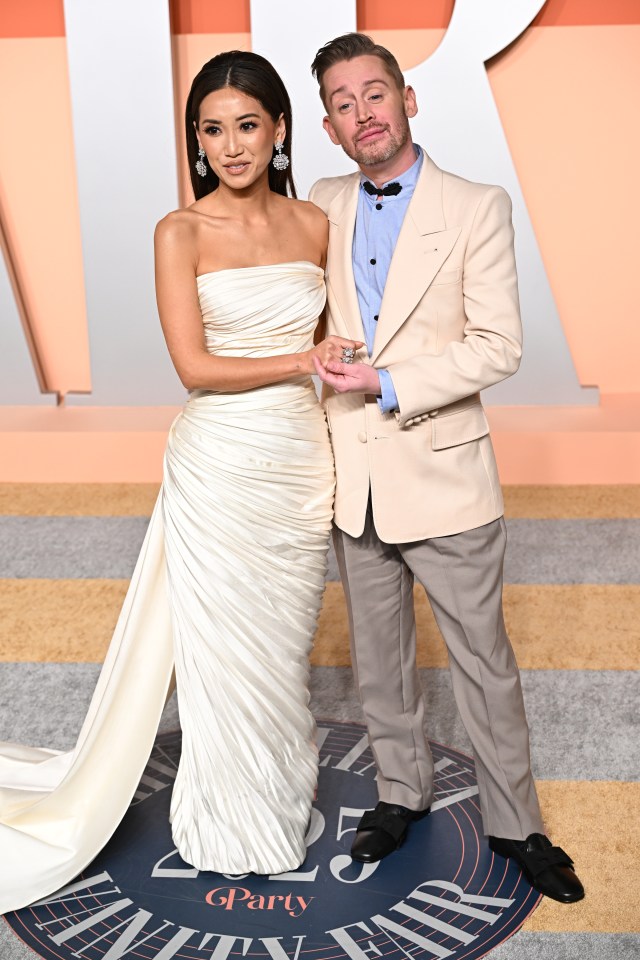 Macaulay Culkin and Brenda Song at the Vanity Fair Oscar Party.