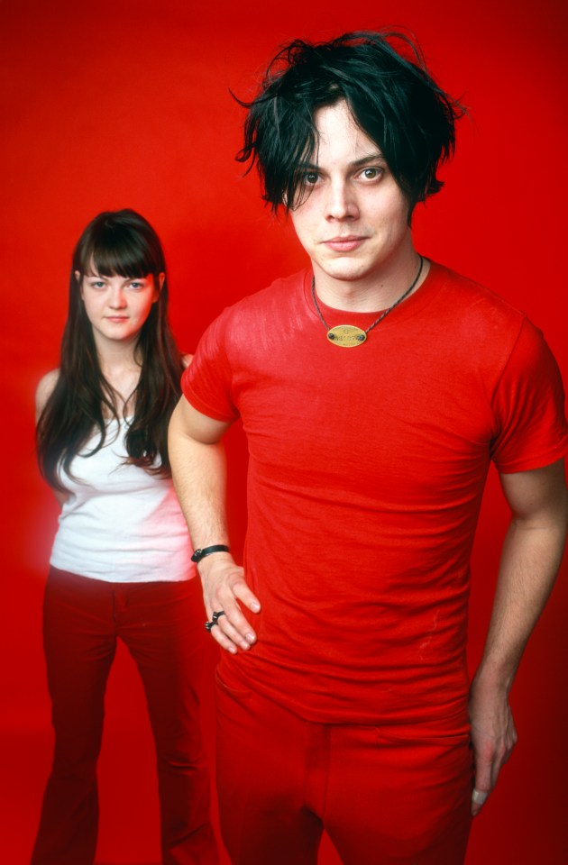 Photo of Jack White and Meg White of The White Stripes.