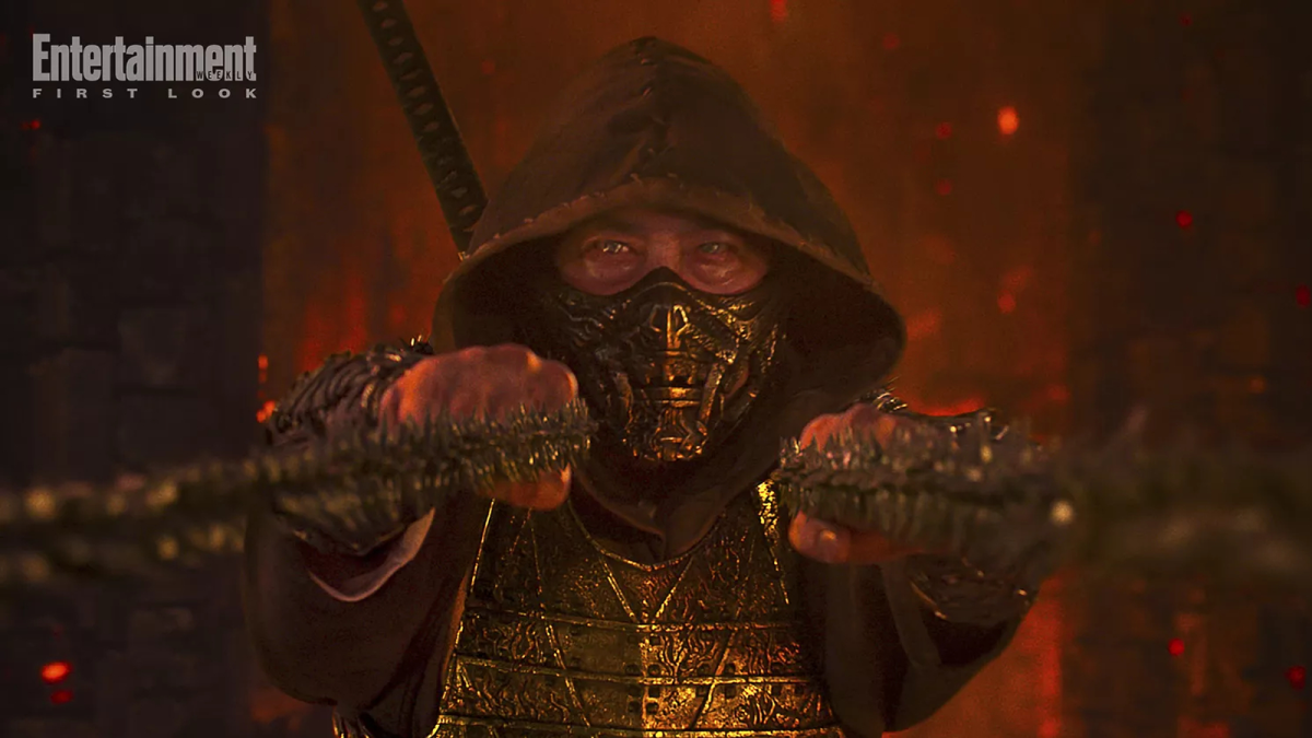 Scorpion in a Mortal Kombat 2 first look image