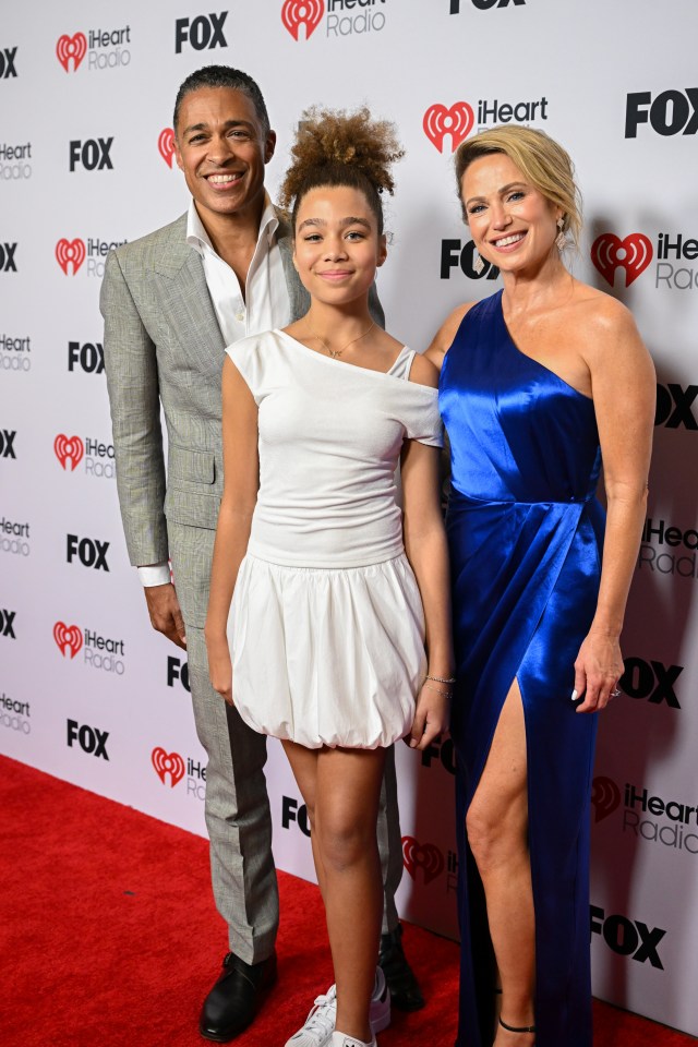 T.J. Holmes, Sabine Holmes, and Amy Robach at the iHeartRadio Music Awards.