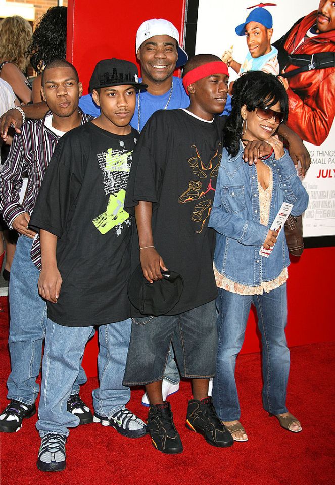 Tracy Morgan with his wife and sons.