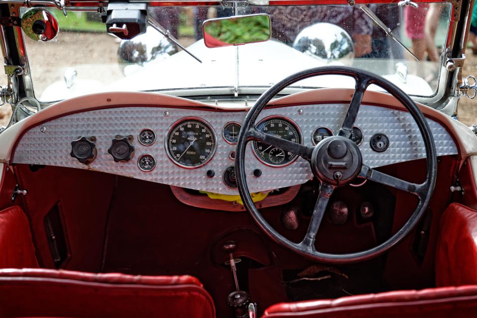 Dashboard of a 1934 Triumph Gloria Monte Carlo Tourer.