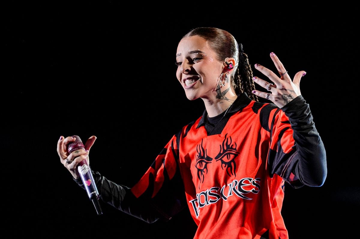 Young Miko performs on the stage during day two of the Coca Cola Music Experience Festival 2024 