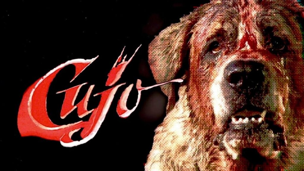 The rabid St. Bernard at the heart of the Stephen King horror classic Cujo.