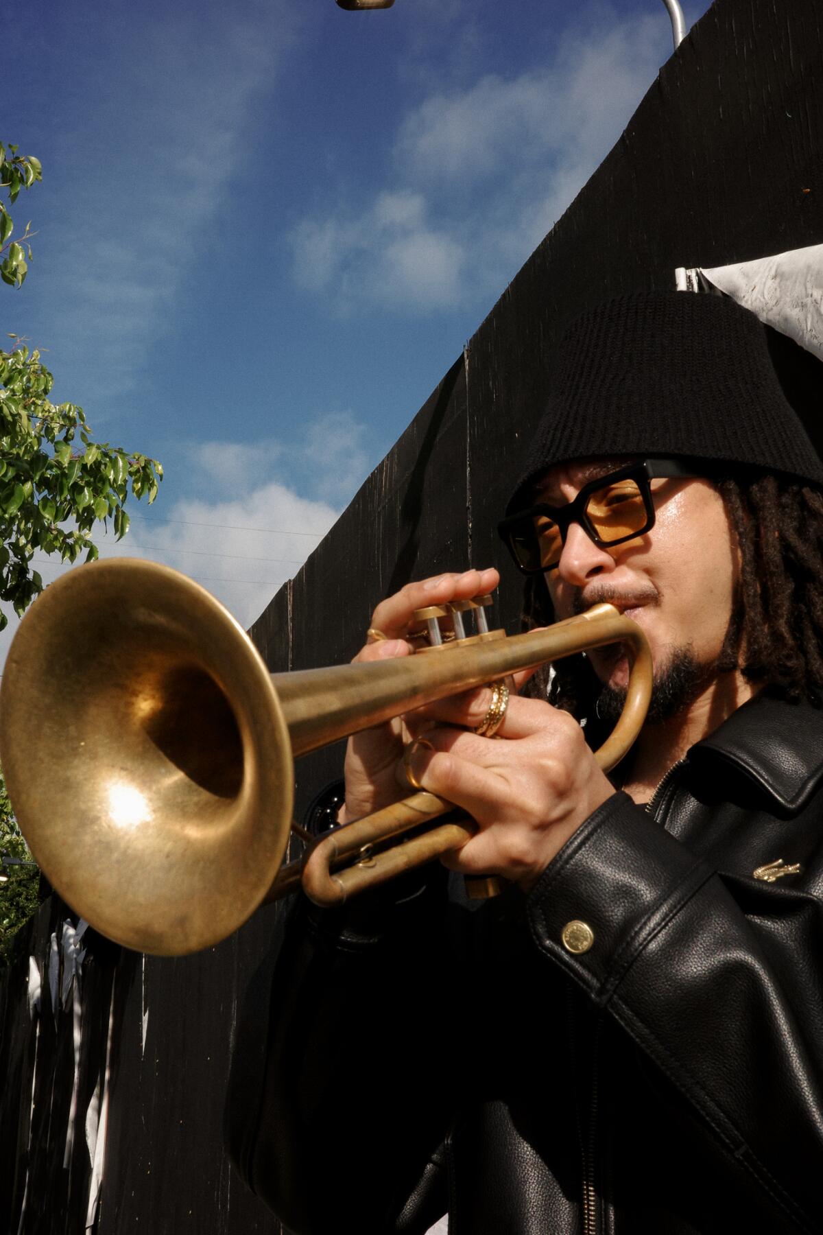 Man playing a trumpet