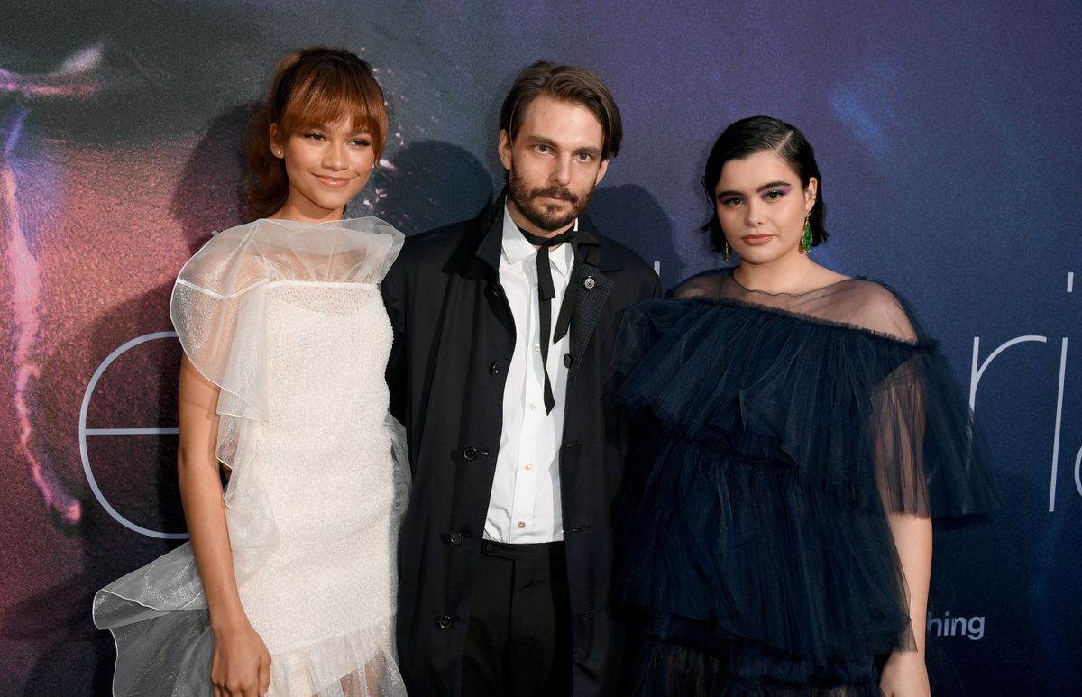  Zendaya, Sam Levinson, and Barbie Ferreira attend the LA Premiere of HBO's "Euphoria" 