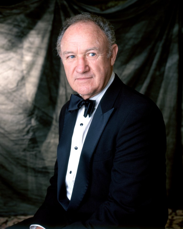 Portrait of Gene Hackman in a tuxedo.