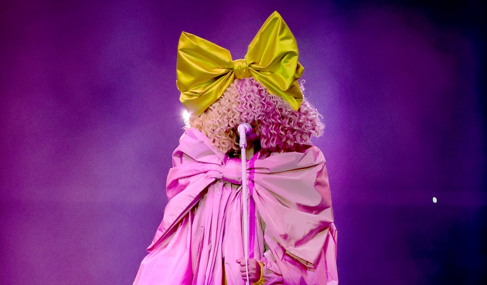 Sia performing at the 2020 Billboard Music Awards.