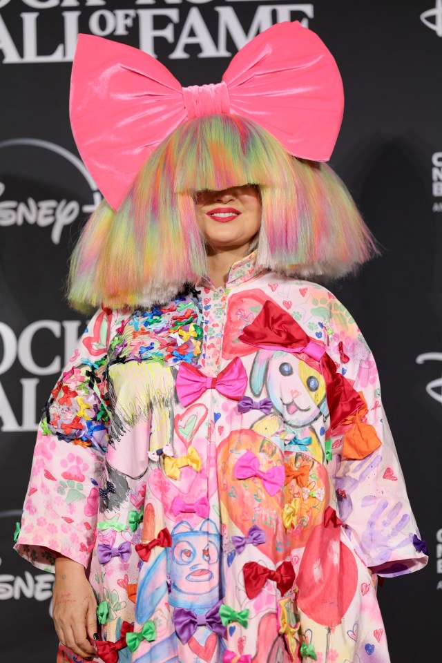 Sia at the Rock & Roll Hall of Fame Induction Ceremony.