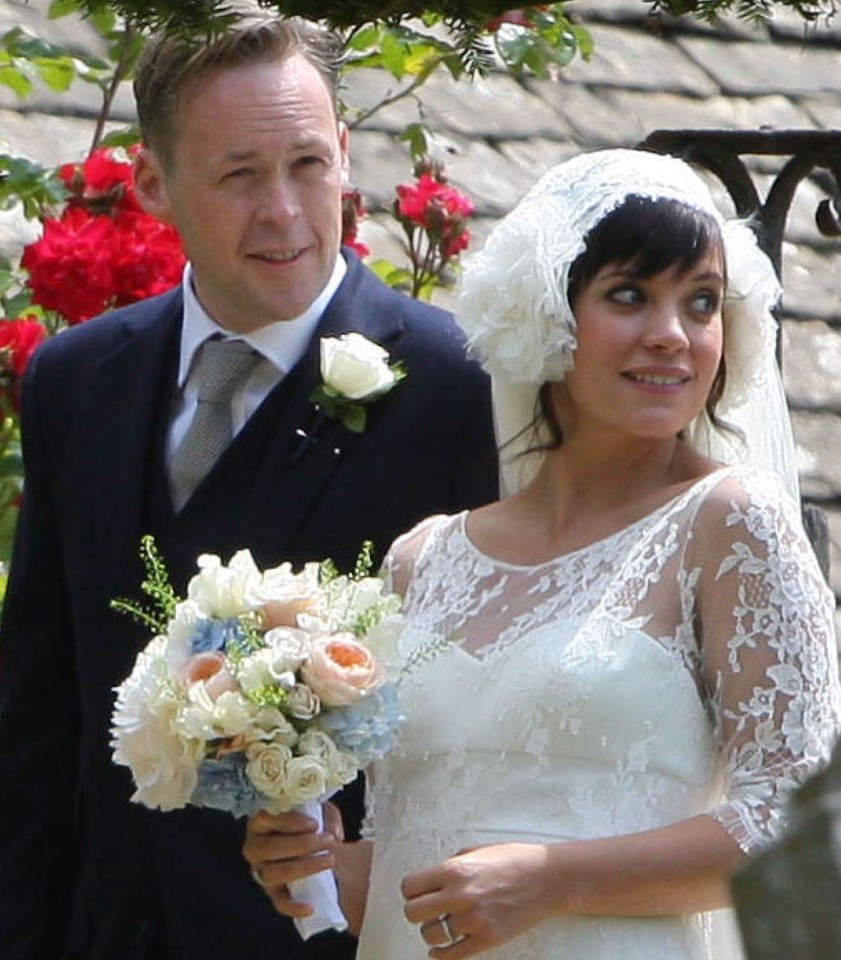 Lily Allen and Sam Cooper at their wedding.