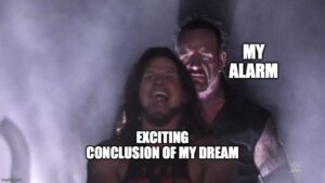 exciting conclusion of a dream meme and the Undertaker