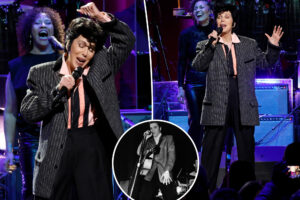 Cher hits stage as Elvis impersonator at Love Rocks NYC benefit