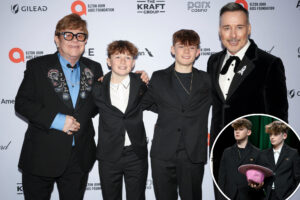 Elton John's sons make rare appearance at Oscars 2025 party