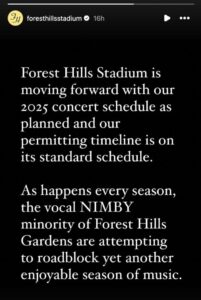 Forest Hills Stadium Responds to Reported Amplification Permit Denial