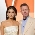 Brenda Song and Macaulay Culkin at the 2025 Vanity Fair Oscar Party.