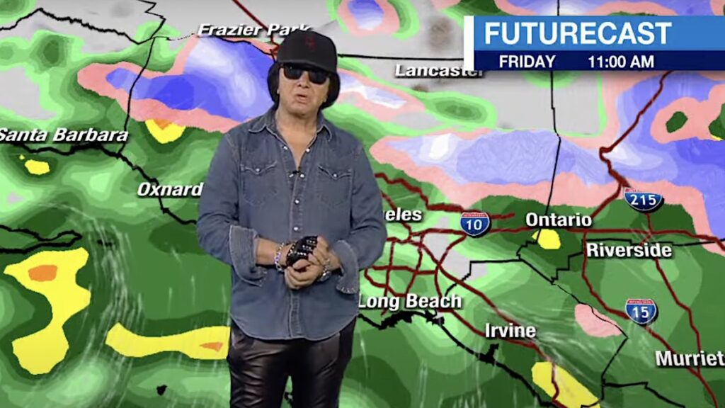 KISS' Gene Simmons Delivers the Weather on LA News Station