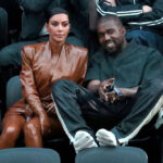 Kim Kardashian and Kanye West attend Balenciaga : Front Row - Paris Fashion Week Womenswear Fall/Winter 2020/2021