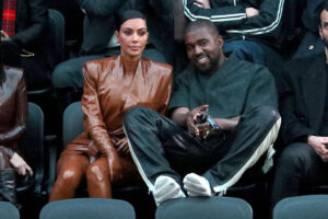 Kim Kardashian and Kanye West attend Balenciaga : Front Row - Paris Fashion Week Womenswear Fall/Winter 2020/2021