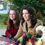 Alexis Bledel as Rory Gilmore and Lauren Graham as Lorelai Gilmore on "Gilmore Girls."