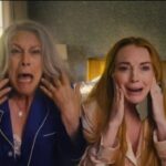 Jamie Lee Curtis and Lindsay Lohan in a scene from the *Freaky Friday* trailer.