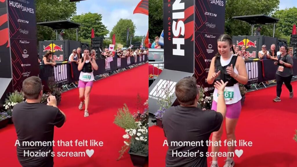 Marathon runner sparks debate after finish line marriage proposal goes viral