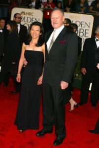 Gene Hackman and his wife, Betsy Arakawa, at the Golden Globe Awards.