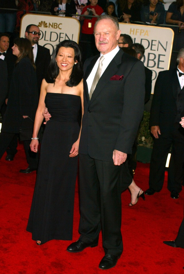 Gene Hackman and his wife, Betsy Arakawa, at the Golden Globe Awards.