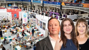 London Book Fair and authors Matthew Quirk, Marie-Claire Chappet and Jill Dawson